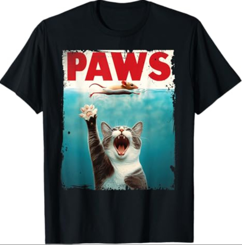 Parody Cat Mouse Humorous Cat Chasing Mouse Kitten S-234XL T-Shirt