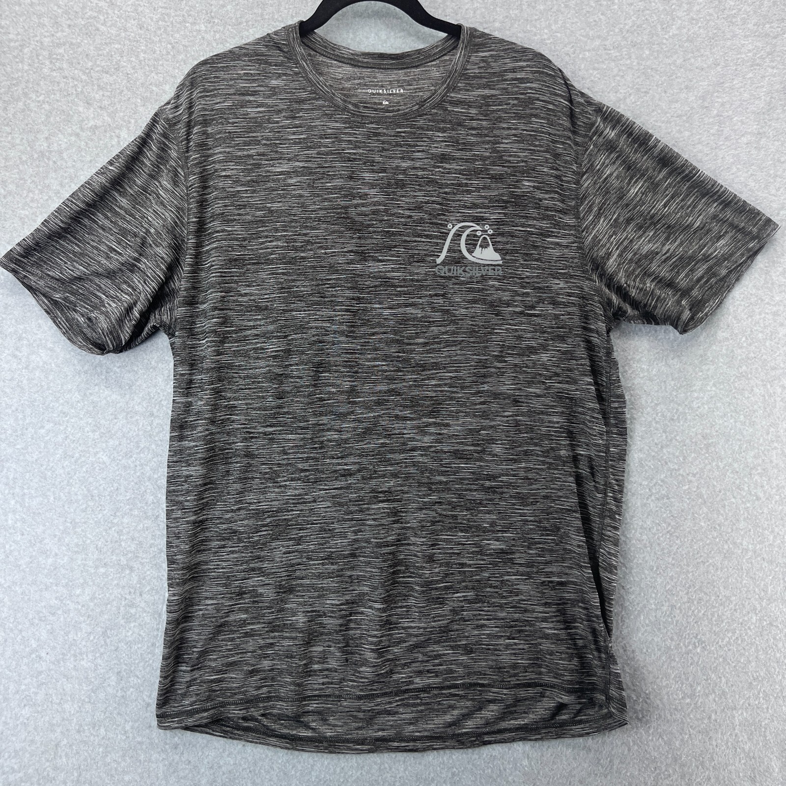 Quicksilver Mens Size Large Gray Striped Breathable Stretchable Shirt gallery
