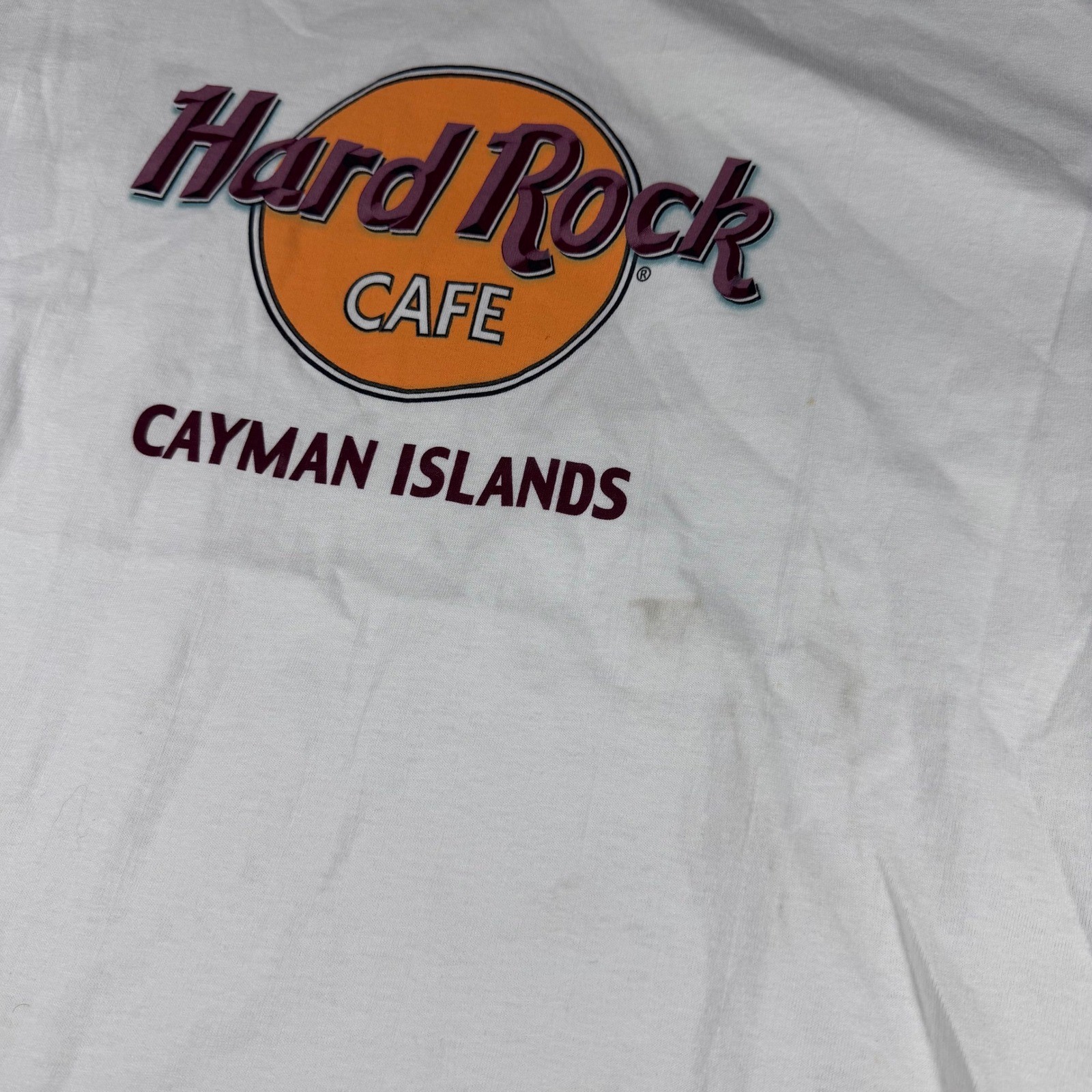 Hard Rock Cafe Cayman Islands White Graphic T-Shirt Mens XL NWT New gallery