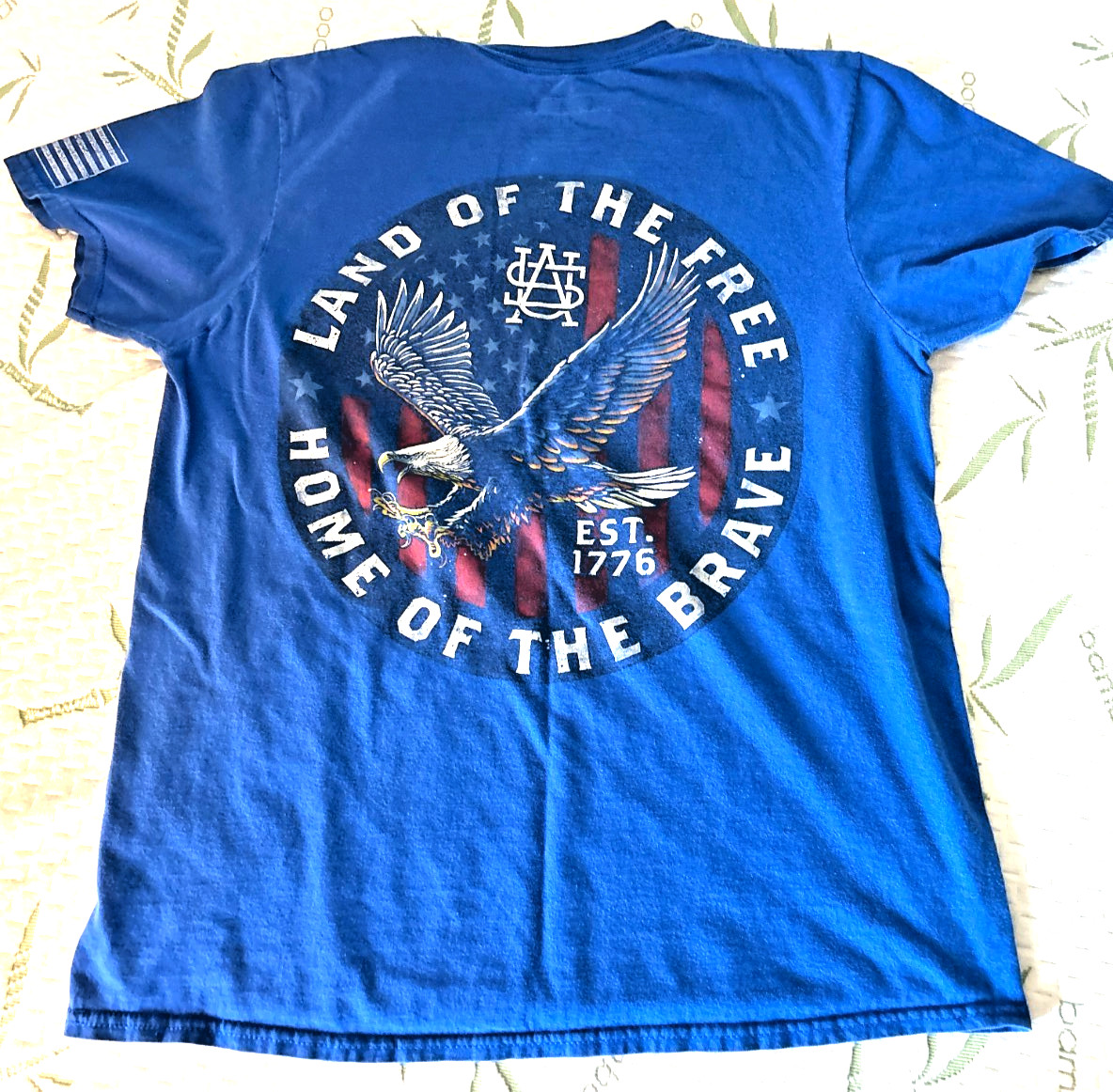 Buckwear "Home of the Free, Home of the Brave" Blue T-Shirt, Med. Mens gallery
