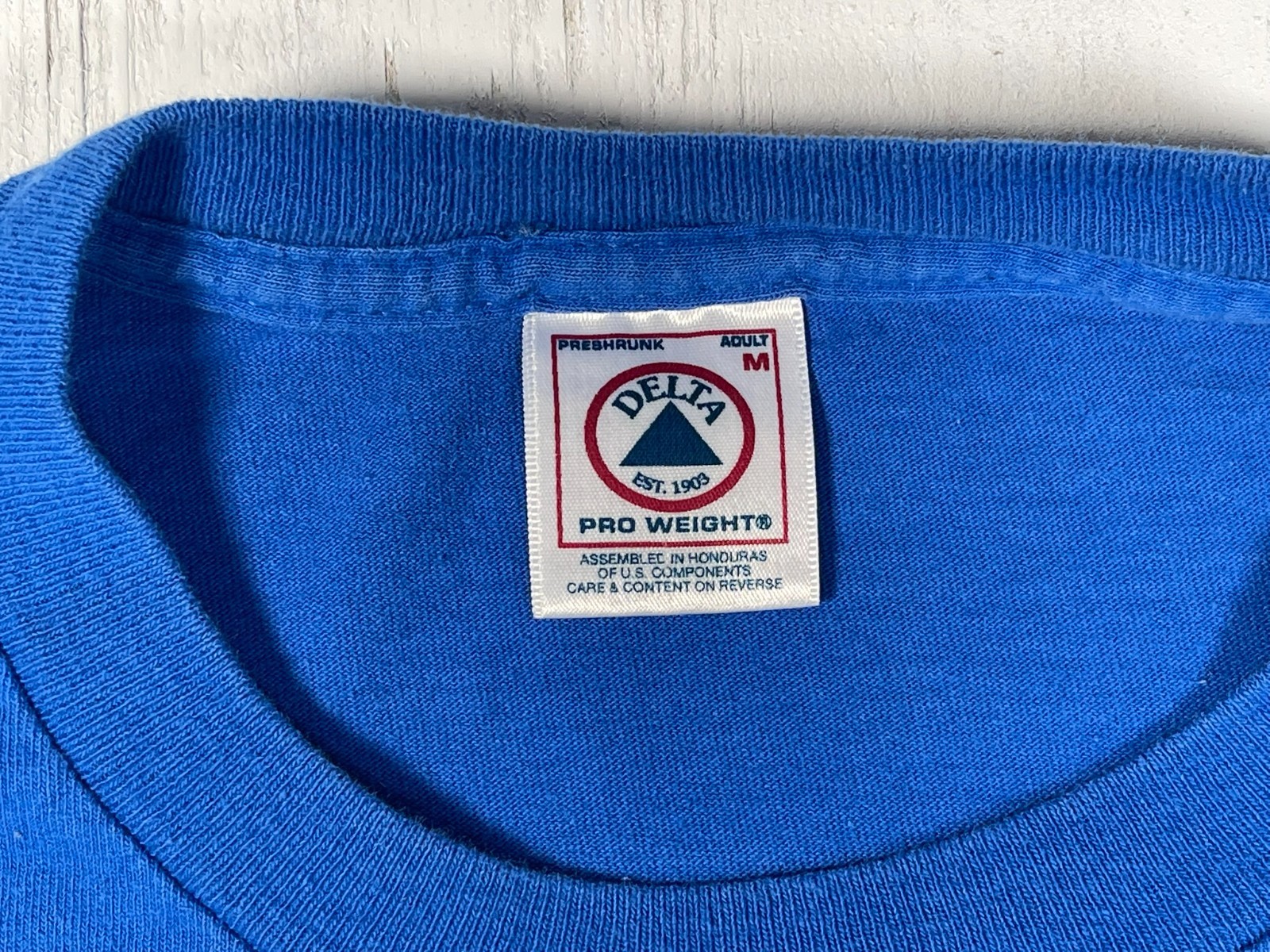 Vintage Delta Tag Men's Blue Phoenix Signed Perrin Size Medium gallery