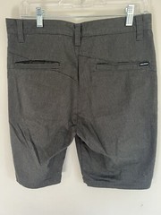 Volcom Men’s Shorts Charcoal Size 30 Flat Front Cotton