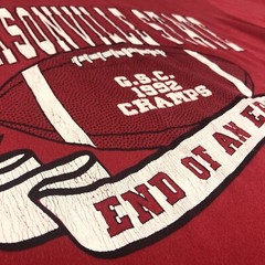Vintage 90s Jacksonville State GSC Champs Velva Sheen Football T-Shirt Size M/L