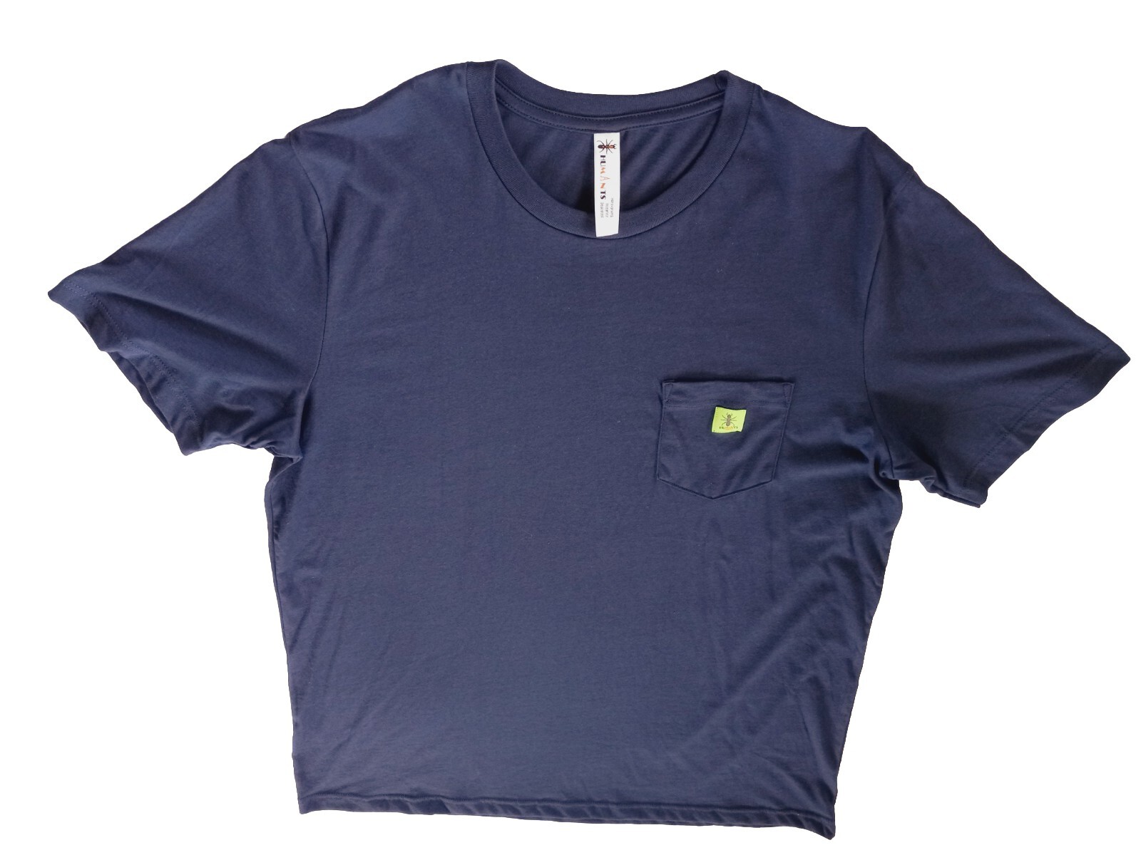 Humants Men’s Large Workwear /Outdoor Jersey Pocket Tee Navy Blue heather Cotton
