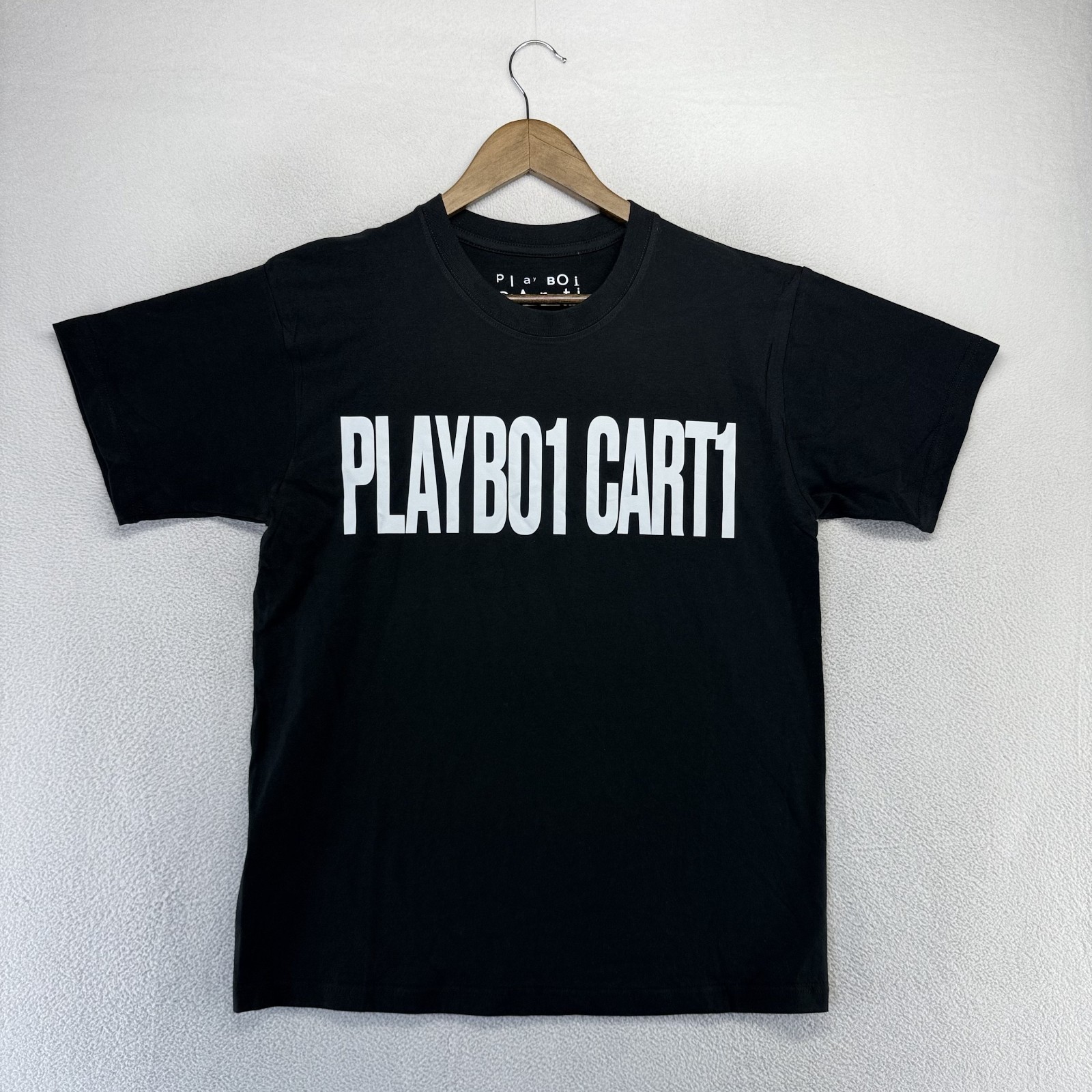 Playboi Carti Shirt men's Large Black CPFM Merch Made In USA Spellout Logo gallery