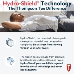 Mens Sweatproof Undershirt – Cotton V Neck T-Shirt with Underarm Sweat Pads –
