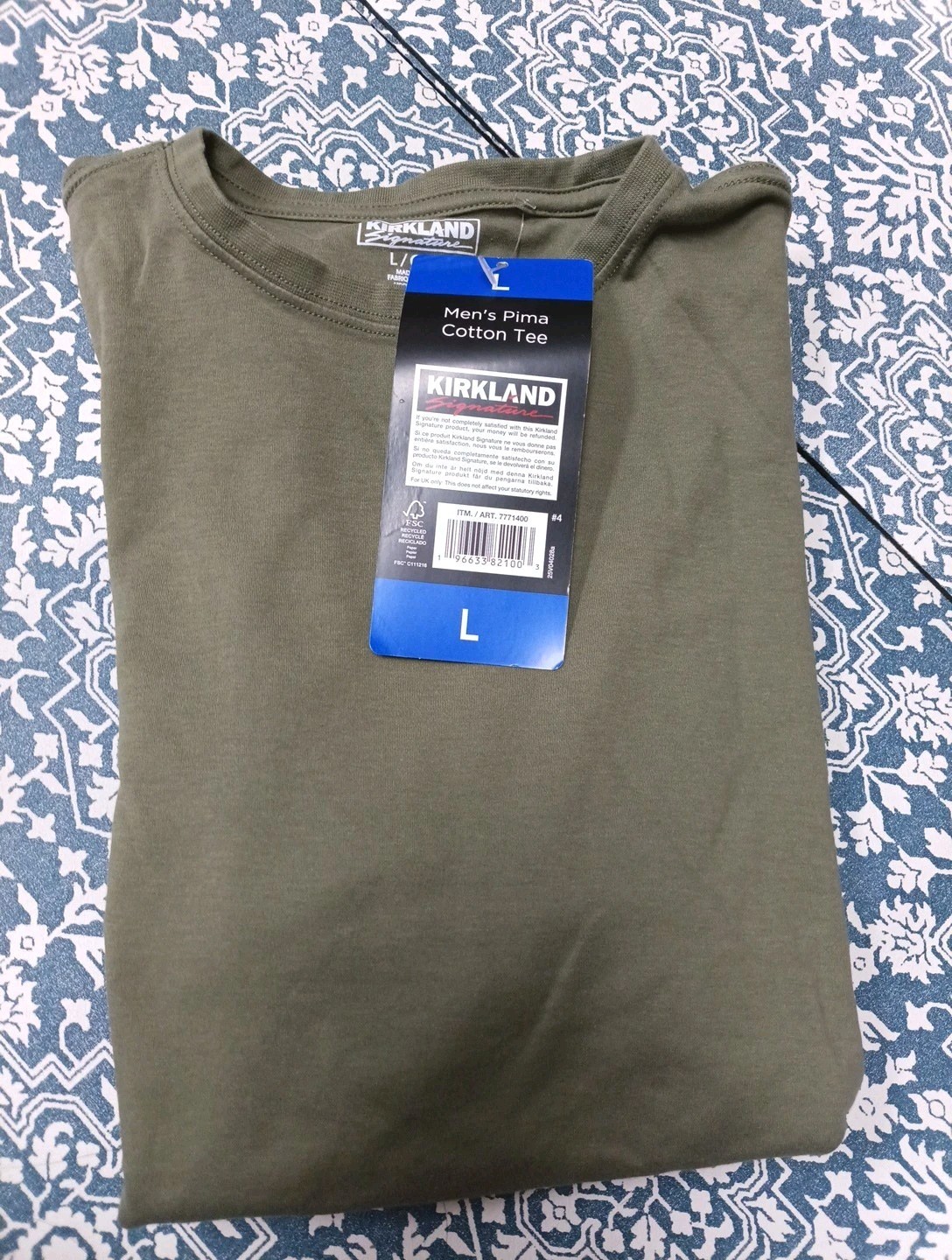 Kirkland Signature Men's Pima Cotton Tee T-Shirt L gallery