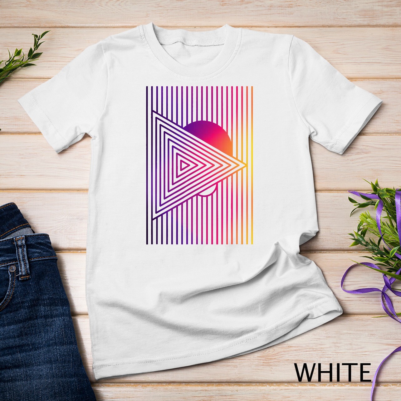 Colorful Aesthetic Summer Fashion Minimalist Abstract Art Unisex T-shirt