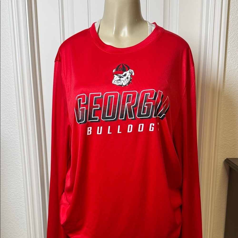Champion Georgia Bulldogs Long Sleeve Red Performance Shirt Men's XL UGA gallery