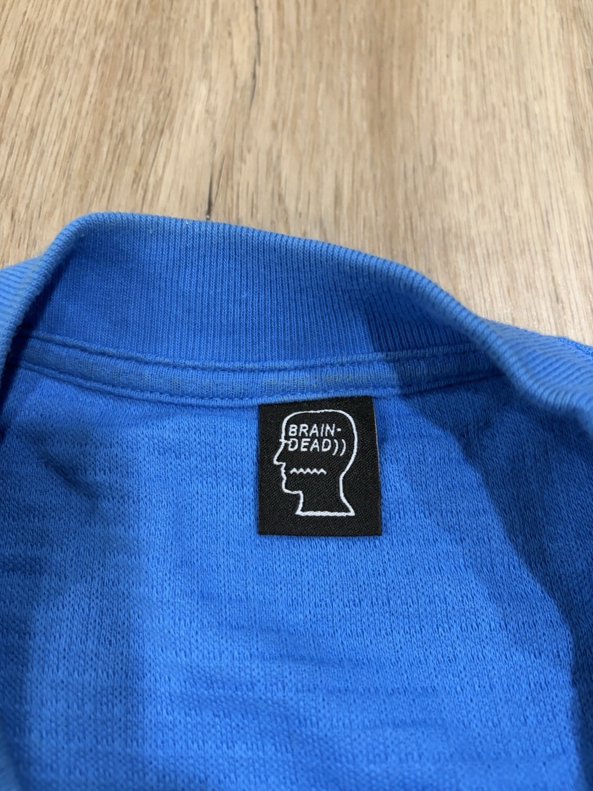 Brain Dead Waffle Knit Mock Neck S/S T-Shirt; Light Blue; Pre-Owned; US XXL gallery