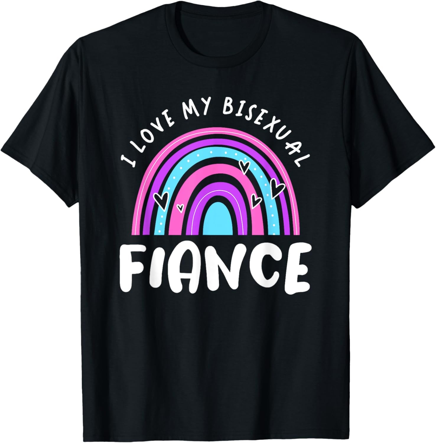 Bisexual Pride Flag Bi Flag I Love My Bisexual Fiance T-Shirt gallery