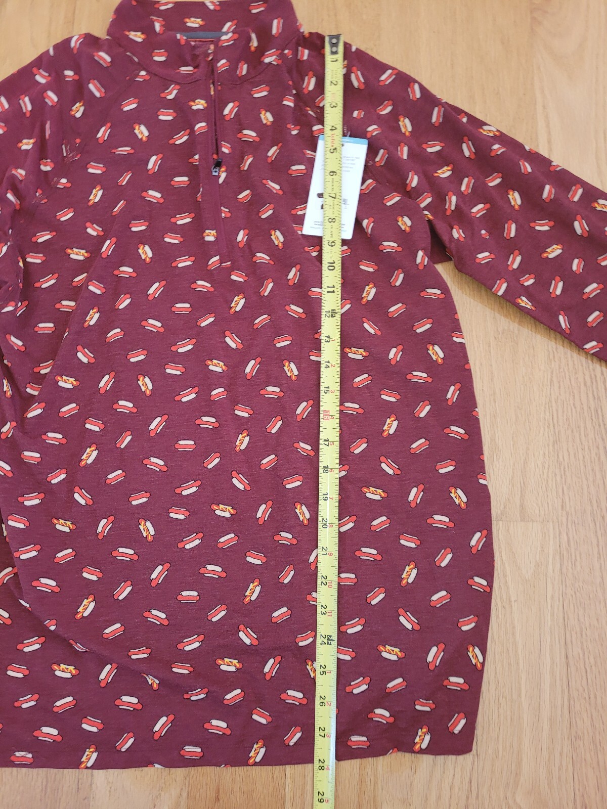 Saxx Viewfinder Long Sleeve Half Zip Top Red/Hot Dog Men's Size L gallery