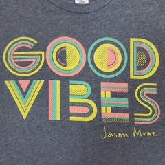 US Blanks Good Vibes Jason Mraz Graphic Short Sleeve T-Shirt Men’s Small Gray