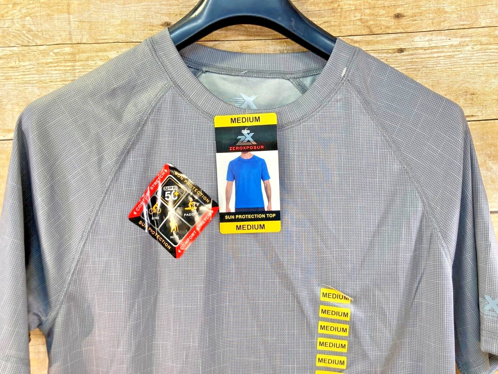 ZeroXposur Stretch SS UPF 50+ Performance Tee T-Shirt Gray Men's M ⭐️NWT⭐️ $48 gallery
