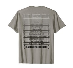 Long Hair Length Check for Your Stylish Hair Growth Chart T-Shirt
