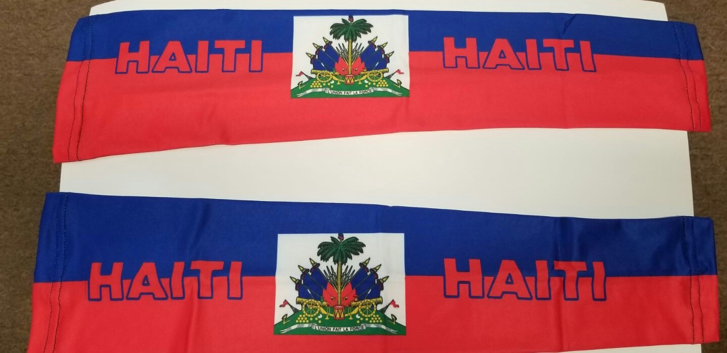 haitian flag design support sleeves