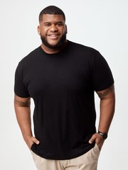 NEW Men’s Fresh Clean Threads All Black Crew 6-Pack – Regular FIT-SHIPS FREE!