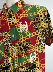 INC INTERNATIONAL CONCEPTS Men’s Graffiti Collared Neck Slim Fit T-Shirt Size L