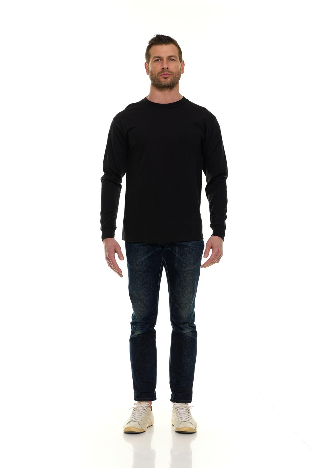 BILLIONHATS Mens Long Sleeve Colorful T-Shirts , Crew Neck Bulk Tees for Men gallery