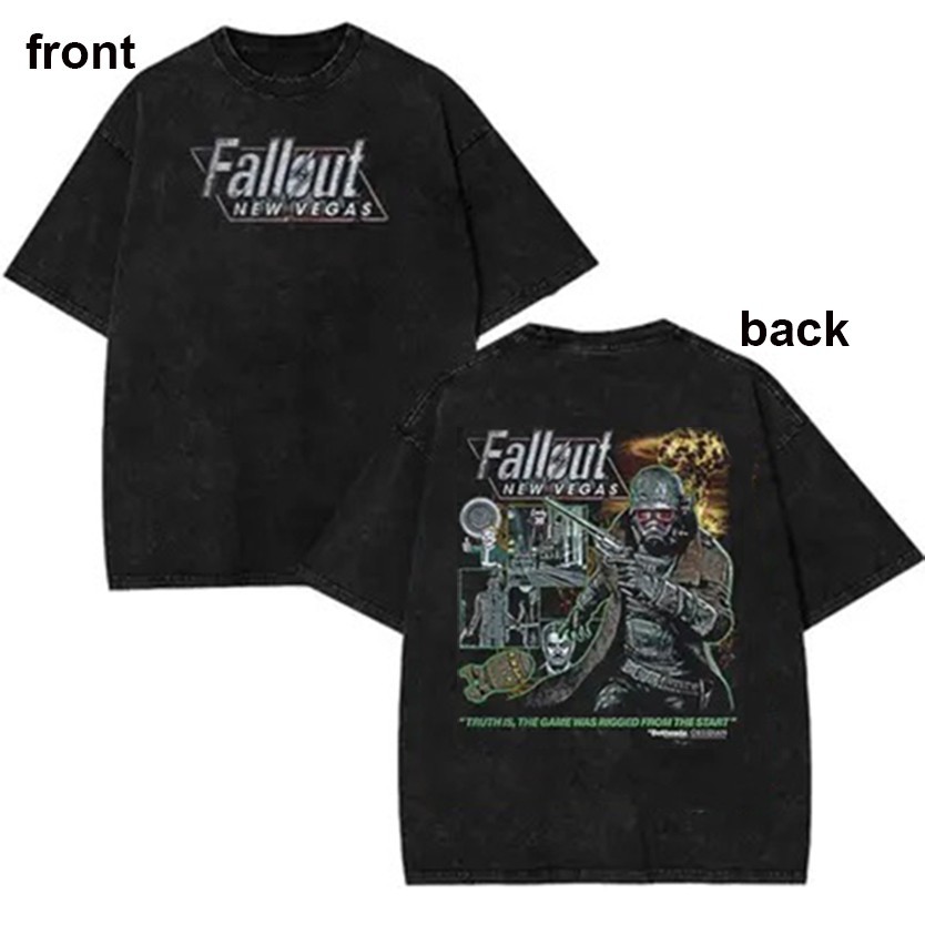 Fallout New Vegas The Courier Wasteland 2025 Black T-Shirt gallery