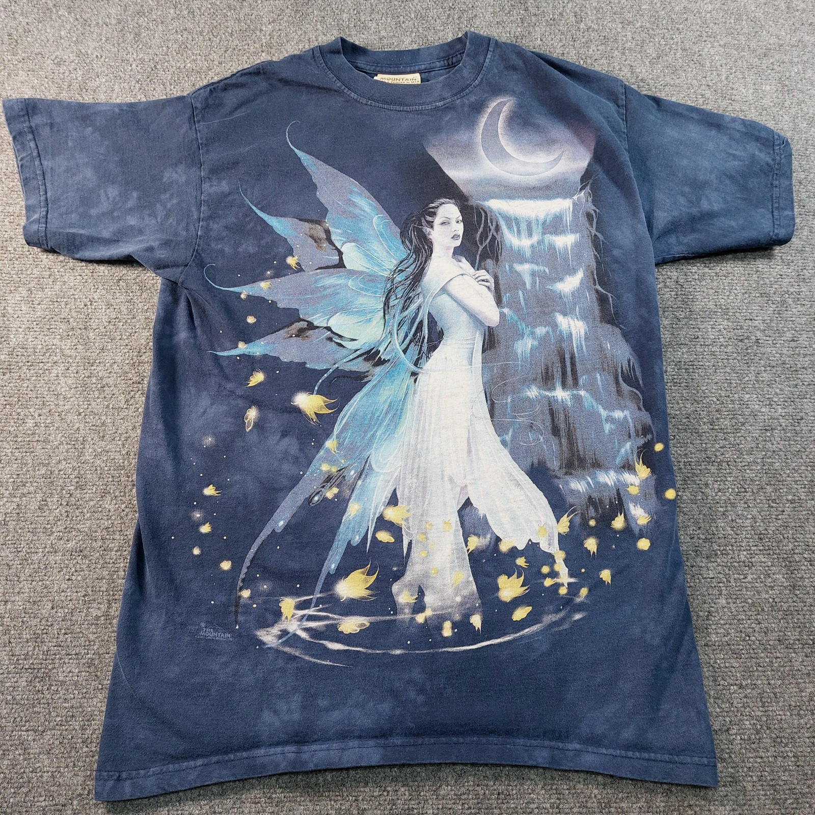 Vintage Y2K The Mountain Fairy Waterfall Shirt Medium Blue Moon Fantasy Art Tee gallery