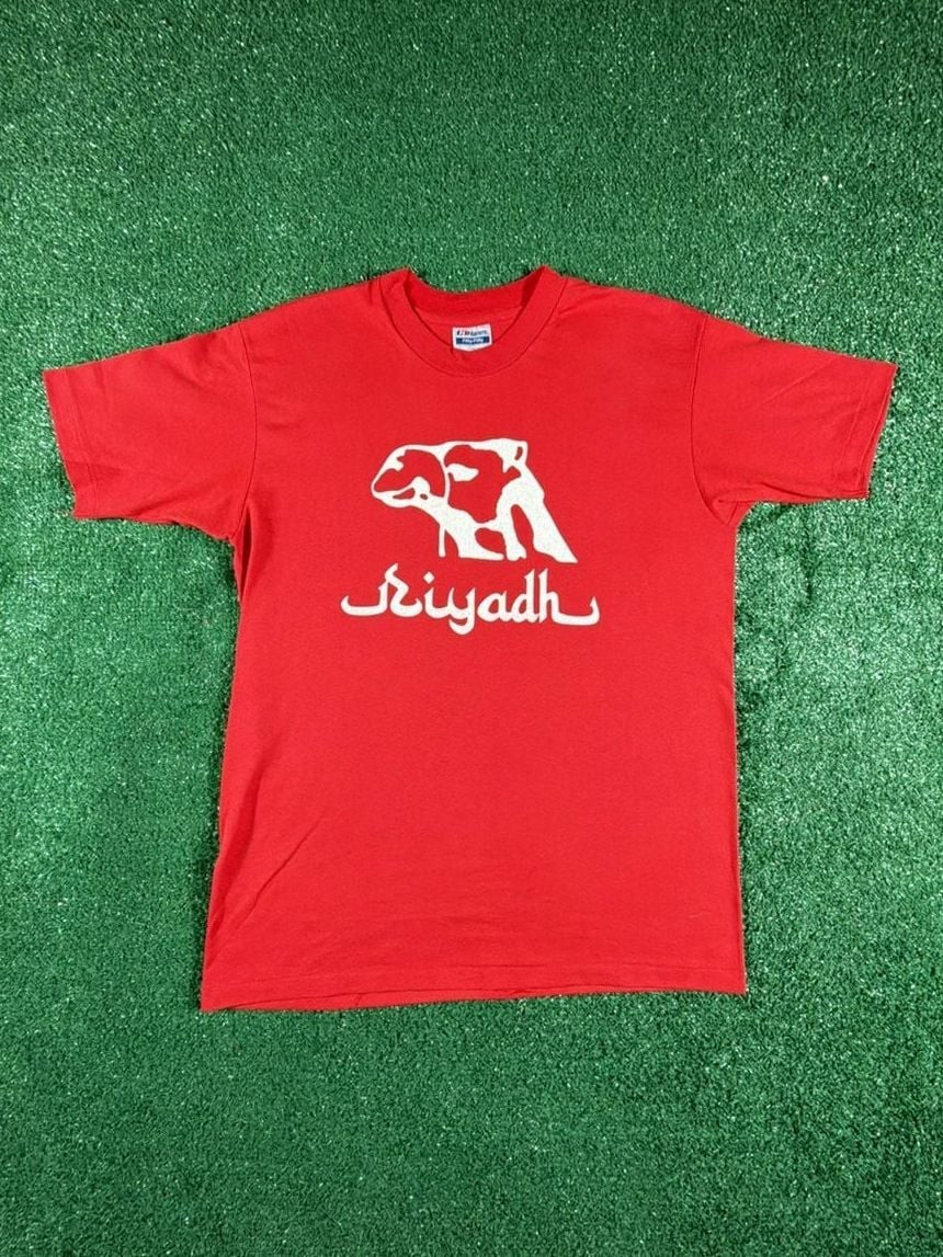 Vintage 80s Hanes Fifty-Fifty Riyadh camel Graphic T-Shirt gallery