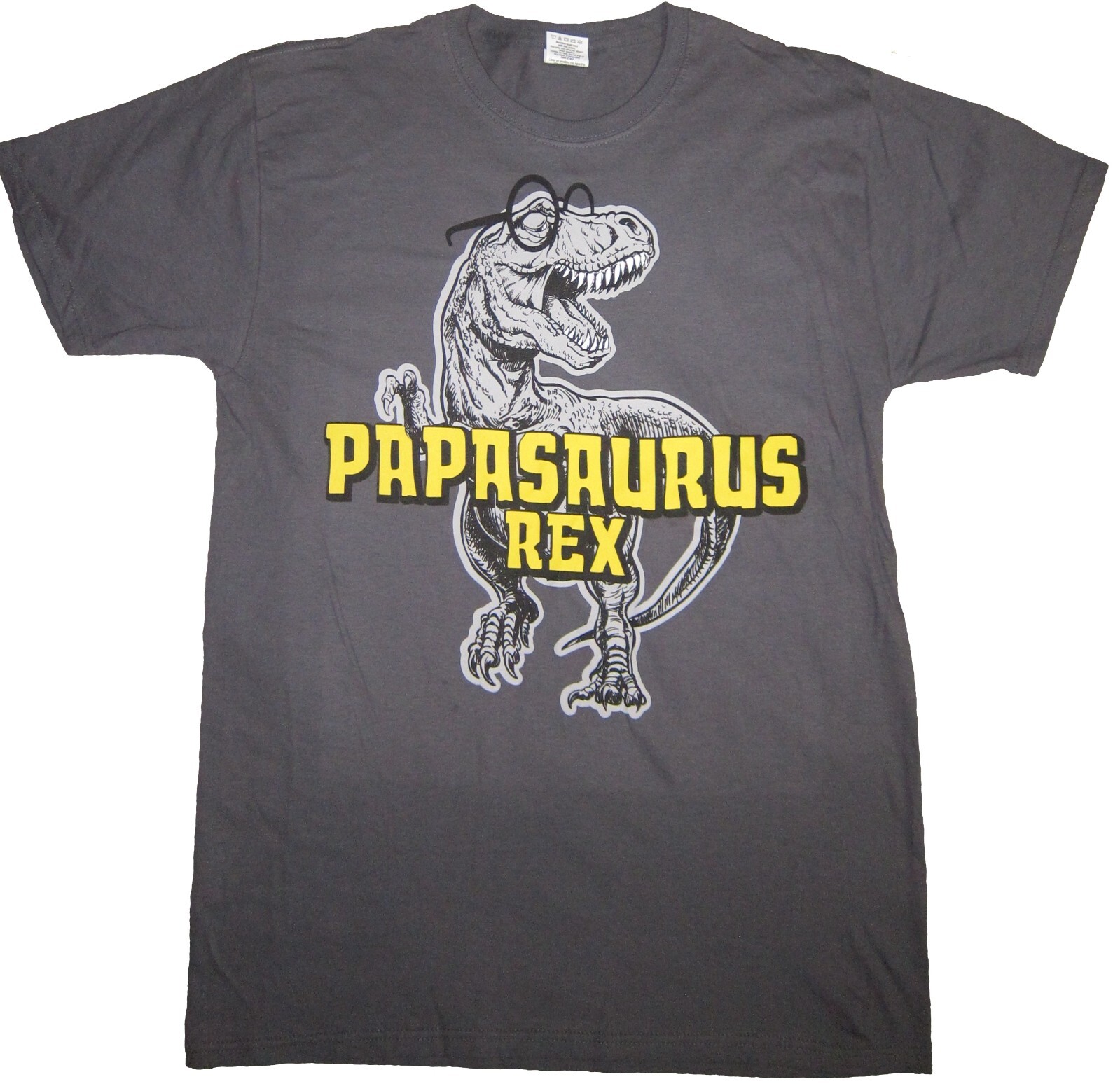 #1 DAD PAPASAURUS REX T-SHIRT CHARCOAL GRAY S (34-36) [CHR14] gallery
