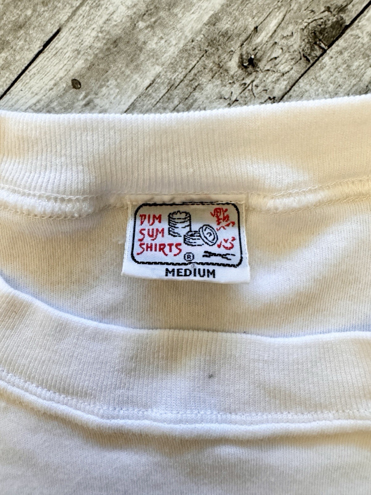 VTG Hong Kong T-Shirt Mens Medium White China United Kingdom Handover Flag Logo gallery