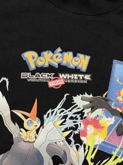 Pokemon Nintendo DS Black & White Version Black Cropped T Shirt M/L ? Shanejag
