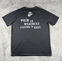 US Marines Men’s Black ‘Pain Is Weakness Leaving The Body’ Performance Tee, XL