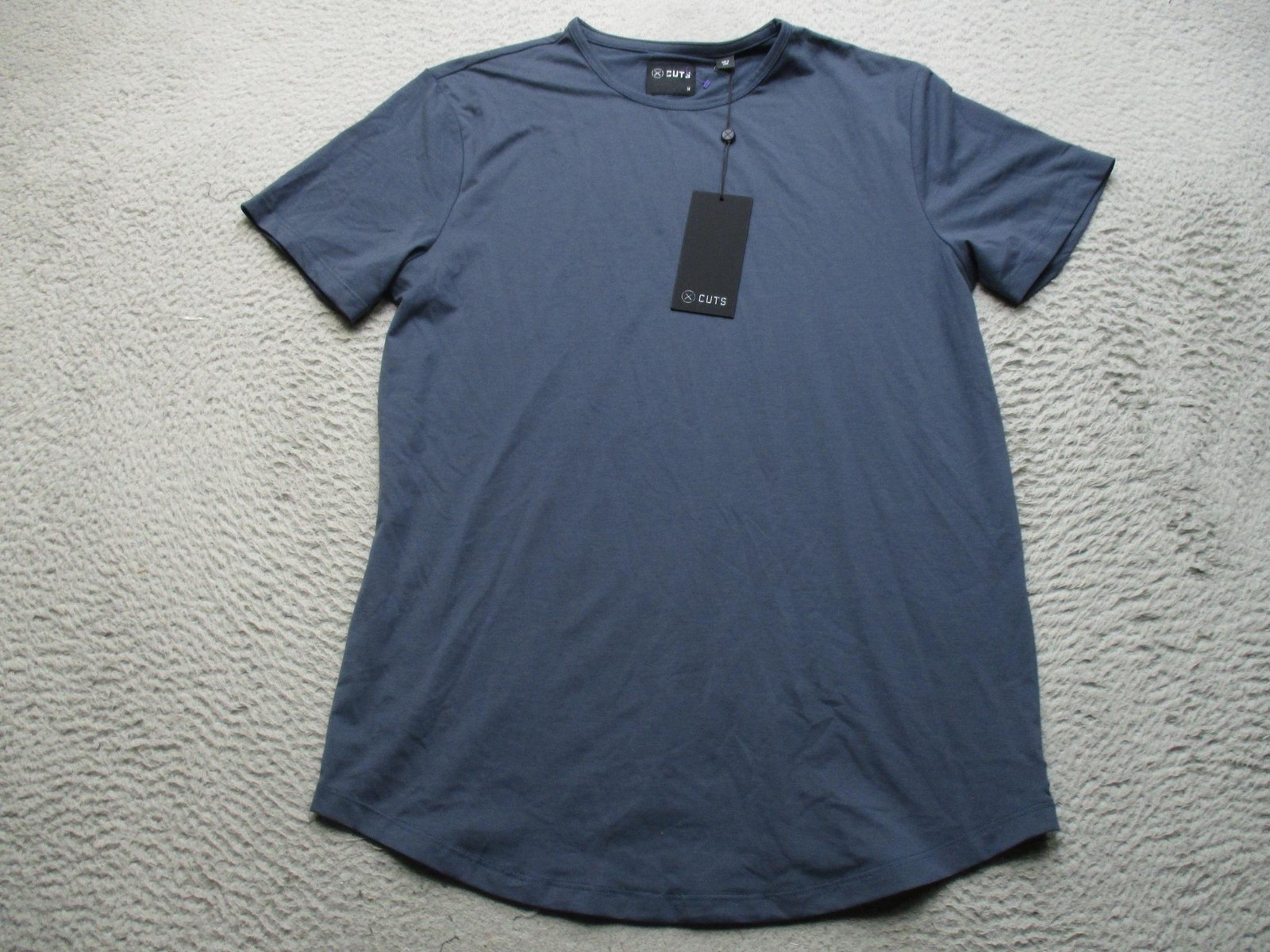 Cuts Shirt Mens M Blue Atlantic AO Curve-Hem PYCA Pro Stretch Short Sleeve Tee