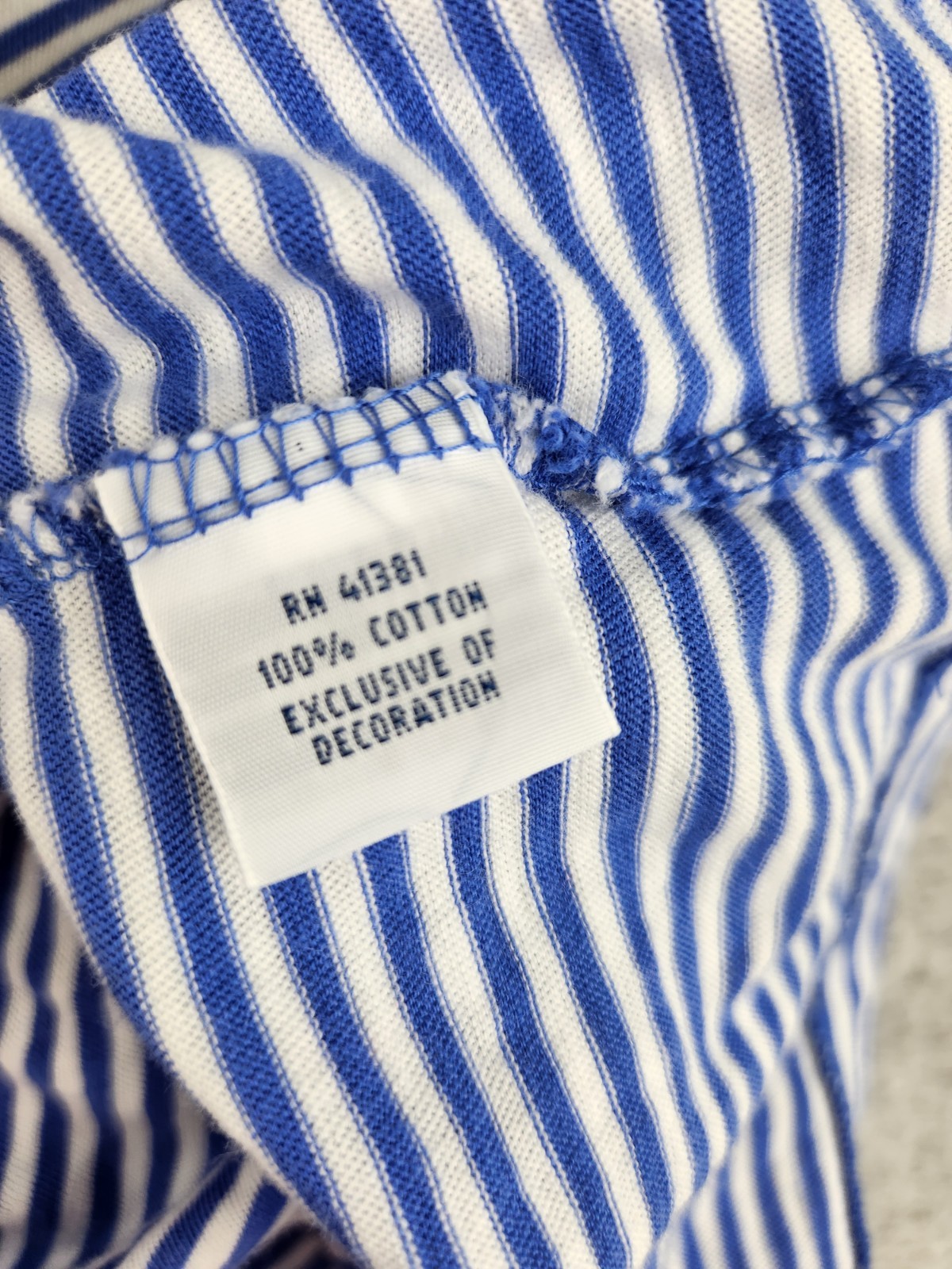 Polo Ralph Lauren Shirt Mens XL Periwinkle Blue Stripes Classic Ringer Tee gallery