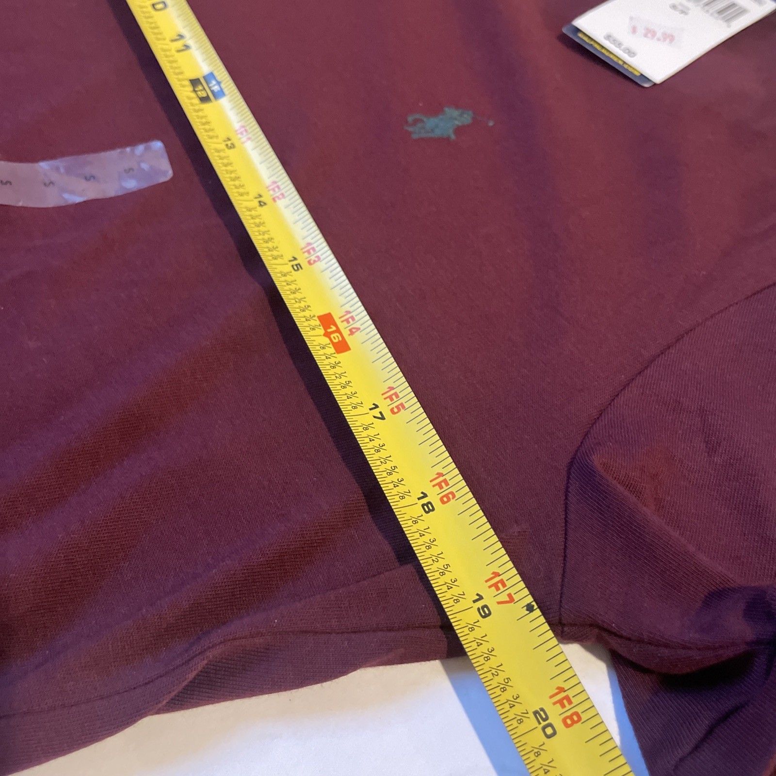Polo Ralph Lauren Men's V Neck T Shirt (Red) Burgundy New Small gallery