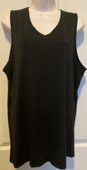 Men’s Black Pullover Sleeveless Tops XL 42″ Chest Muscle Shirt