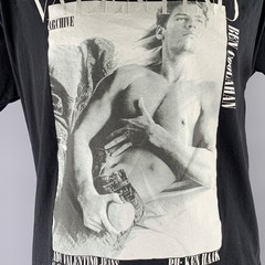 VALENTINO Size L Black Multi Color Graphic Cotton Oversized T shirt