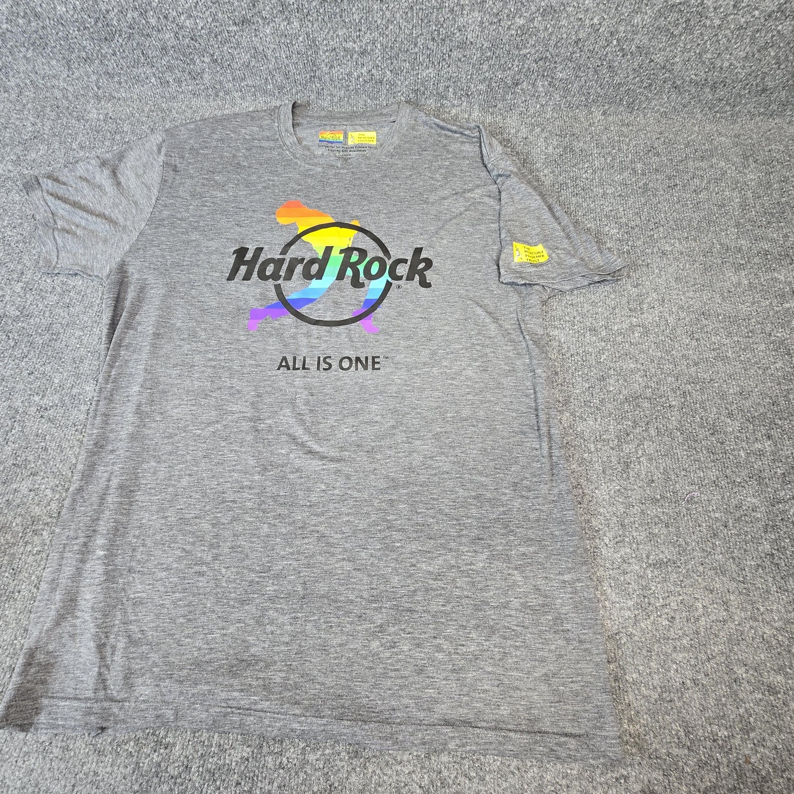 Hard Rock Cafe New York Shirt Mens Large Gray Rainbow Pride Mercury Graphic Tee gallery