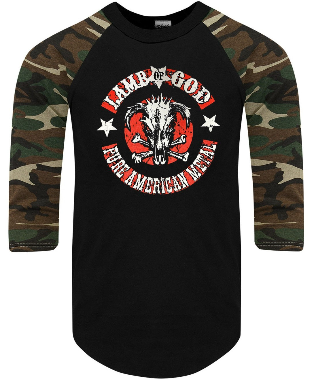 Lamb of God Pure American Metal Raglan 3/4 Sleeve (Multiple Variations) gallery