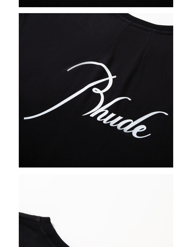 RHUDE Men Art patter High Quality Leisure Cotton Short Sleeve T-Shirt Polo M-2XL gallery