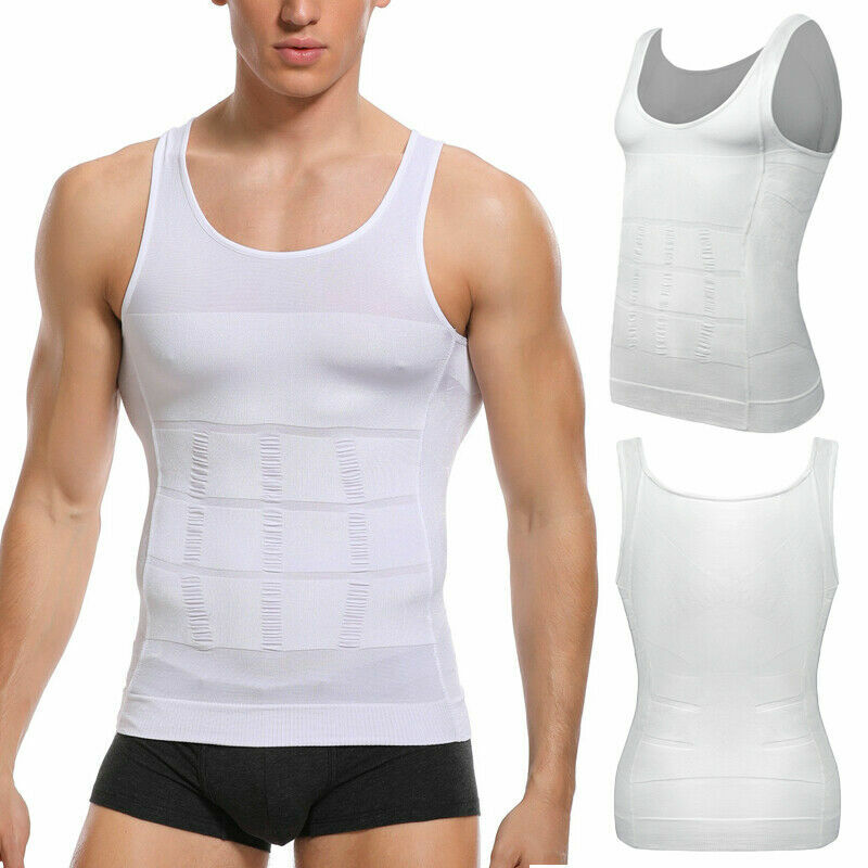 Men Slimming Body Shaper Vest Abs Abdomen Compression Shirts Workout Tank Tops gallery