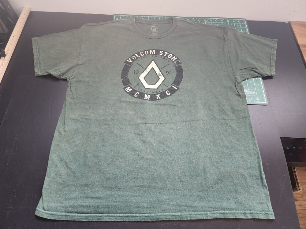 VOLCOM STONE TRUE TO THIS T Shirt Tee MCMXCI Green Men’s size 2XL
