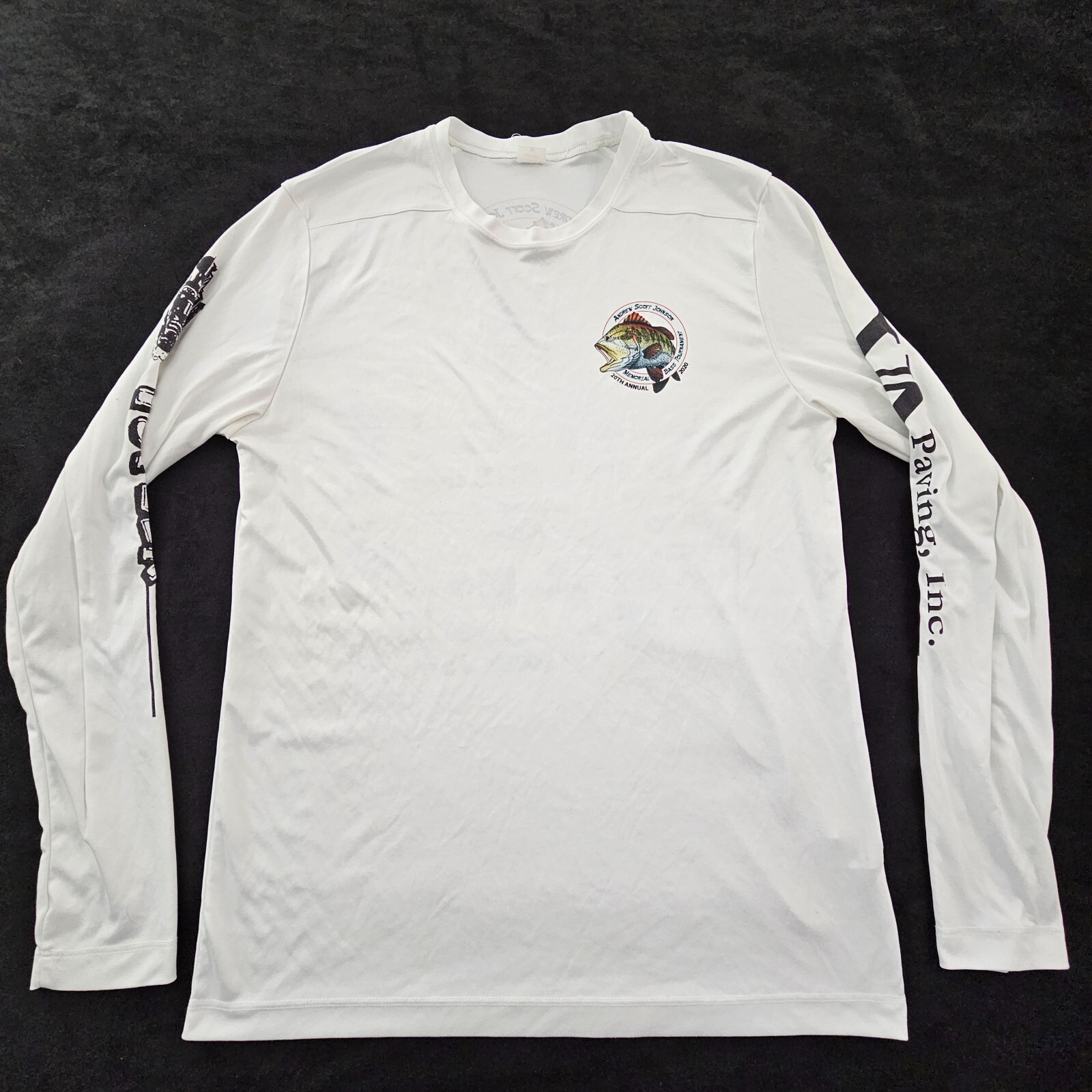 Andrew Scott Johnson Bass Tournament 2020 White Long Sleeve T-Shirt Men's M gallery