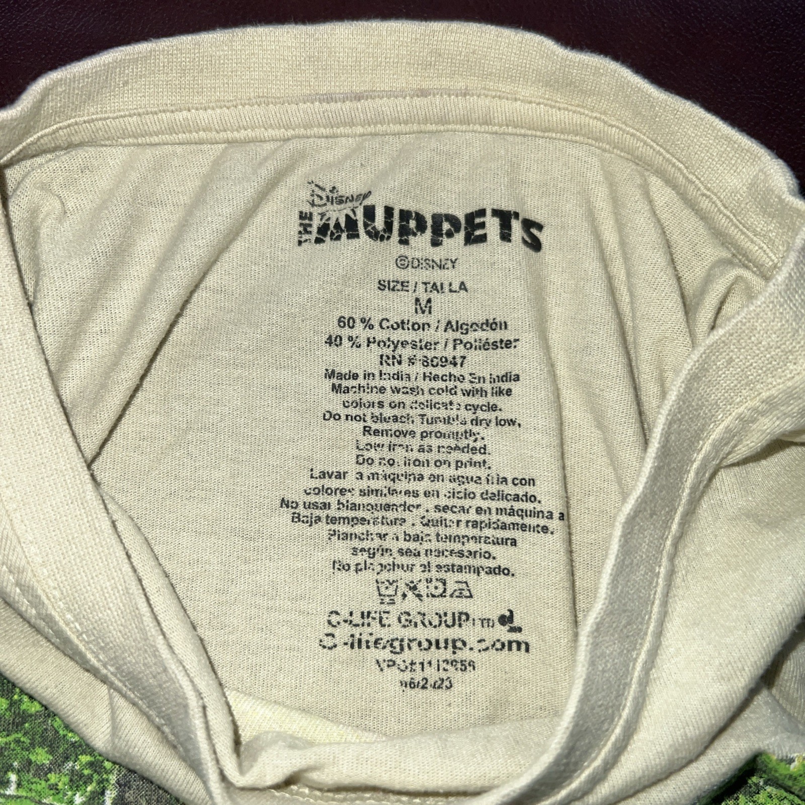 Kermit The Frog 'Country Roots' Graphic Tee T-Shirt Adult Medium Tan gallery