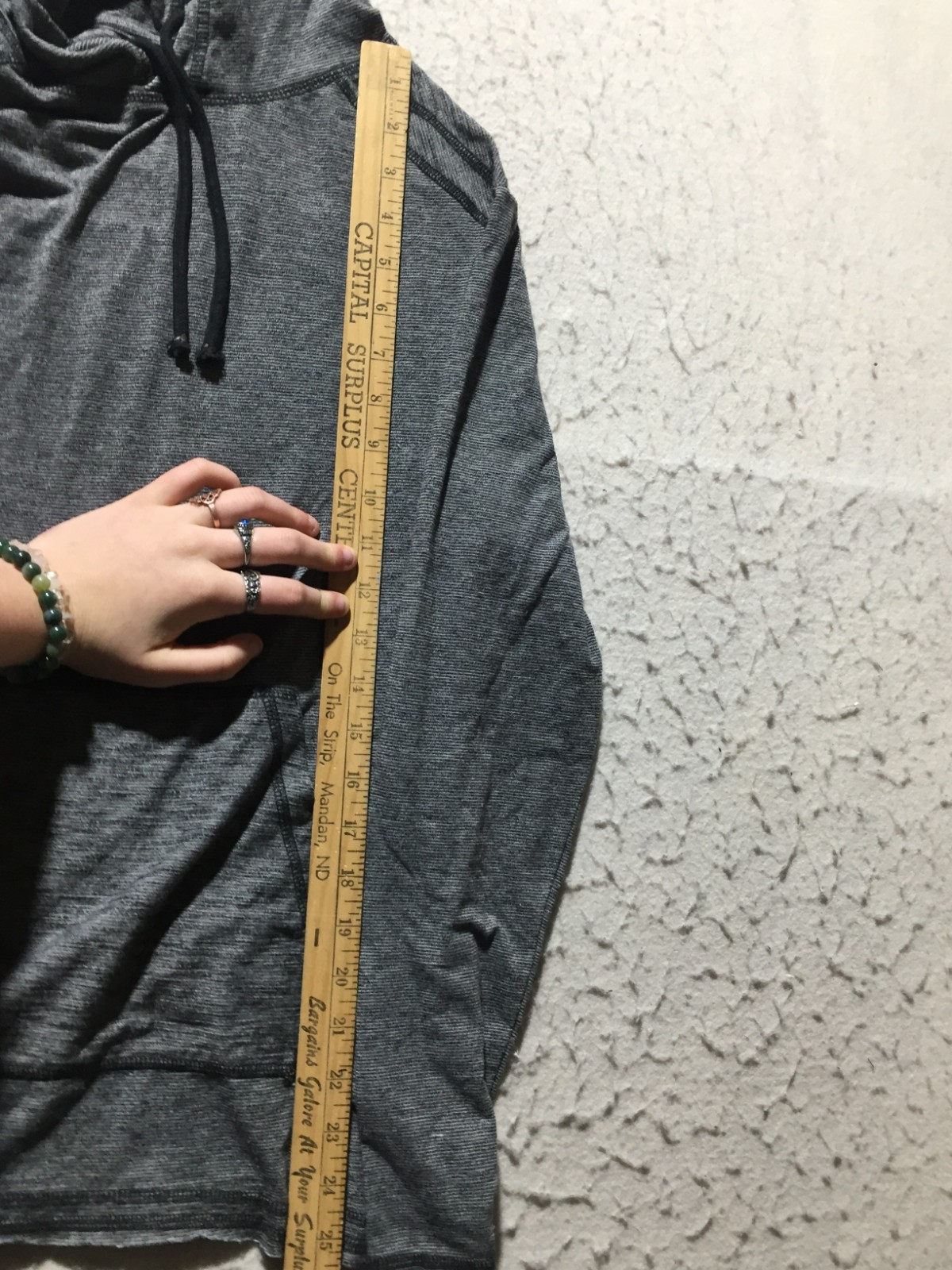 BKE Hooded Shirt Mens S Small Gray Long Sleeve Pocket Drawstring Hood gallery