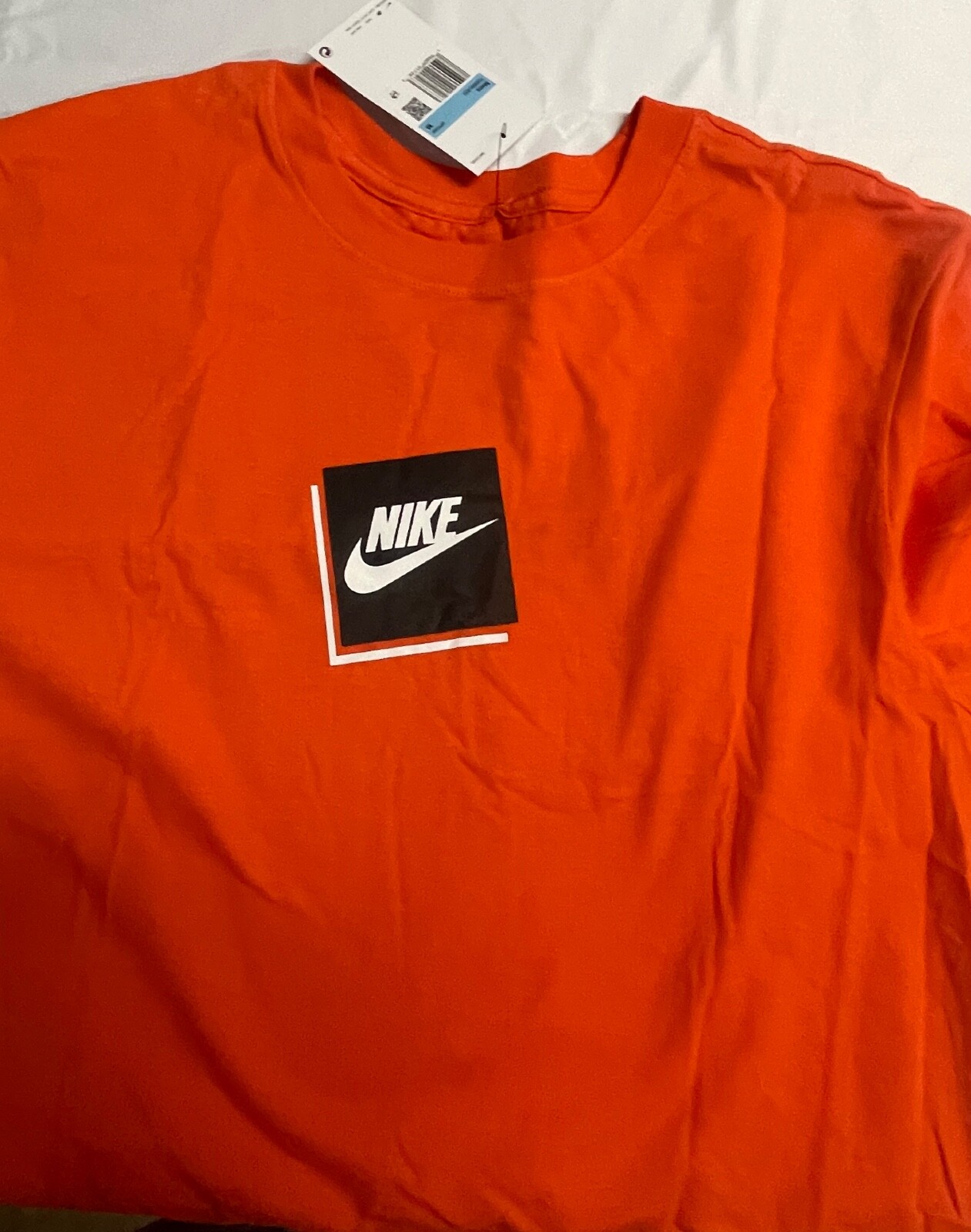 Nike Air Men's Athletic T-Shirt Size MEDIUM Blocked Logo Gym Graphic FD6660 820 gallery