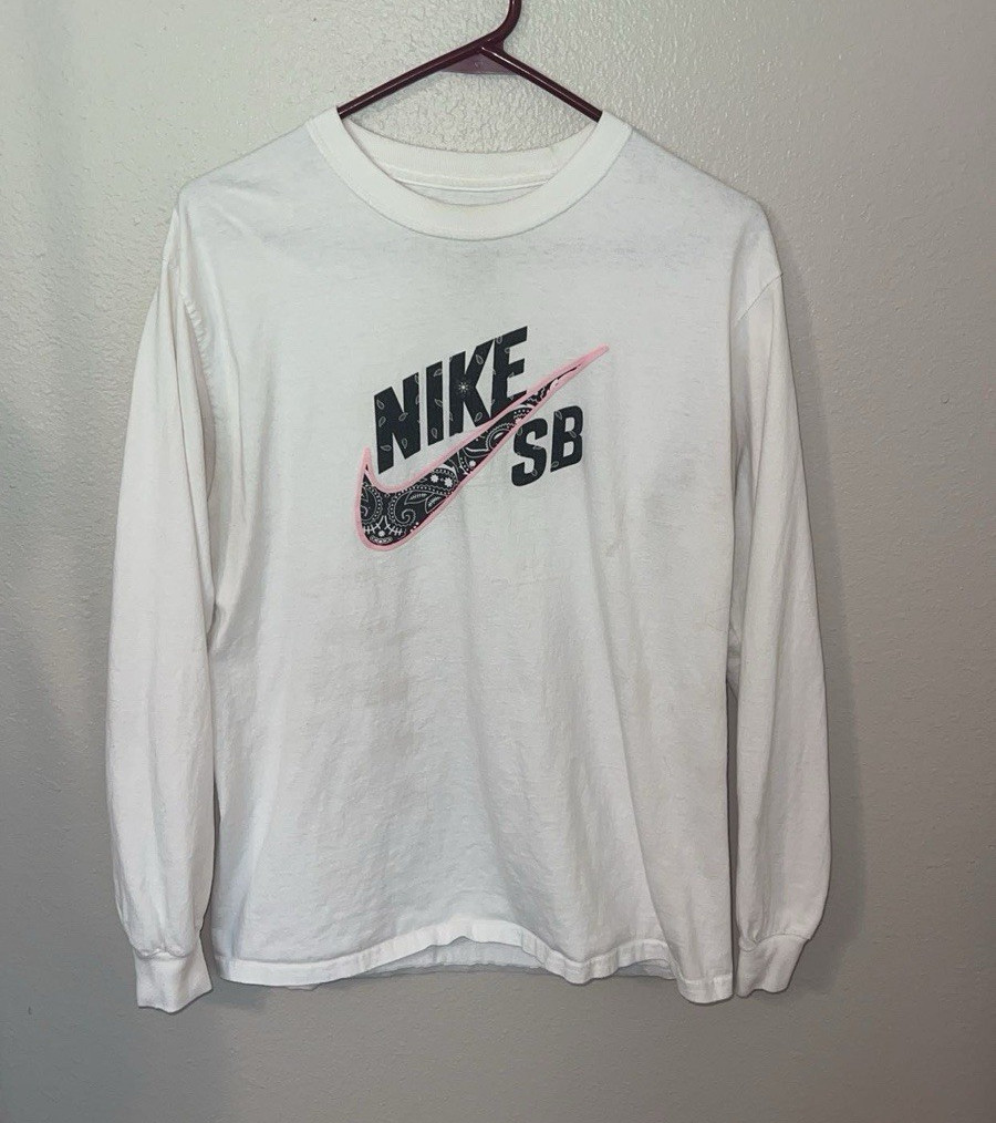 Nike SB x Travis Scott Cactus Jack White Long Sleeve Cotton Tee Men’s M