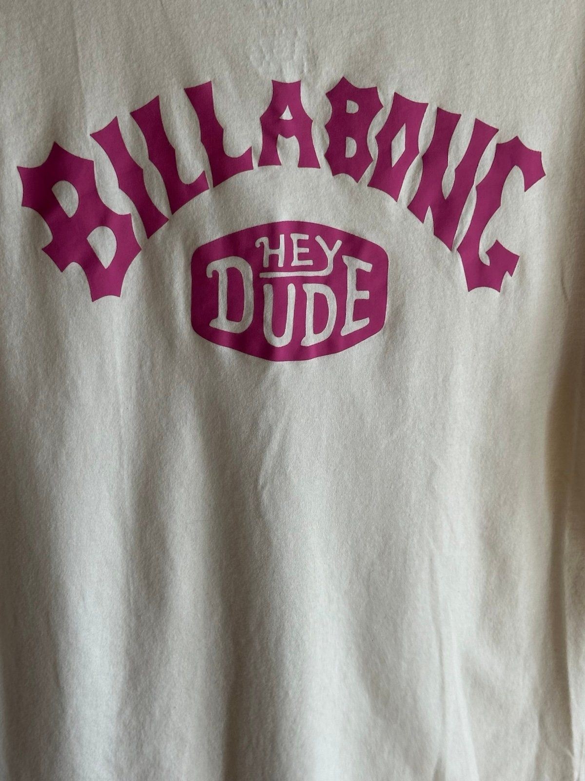 Rare Hey Dude x Billabong Pocket Tee - Cream Size Small Limited Edition gallery
