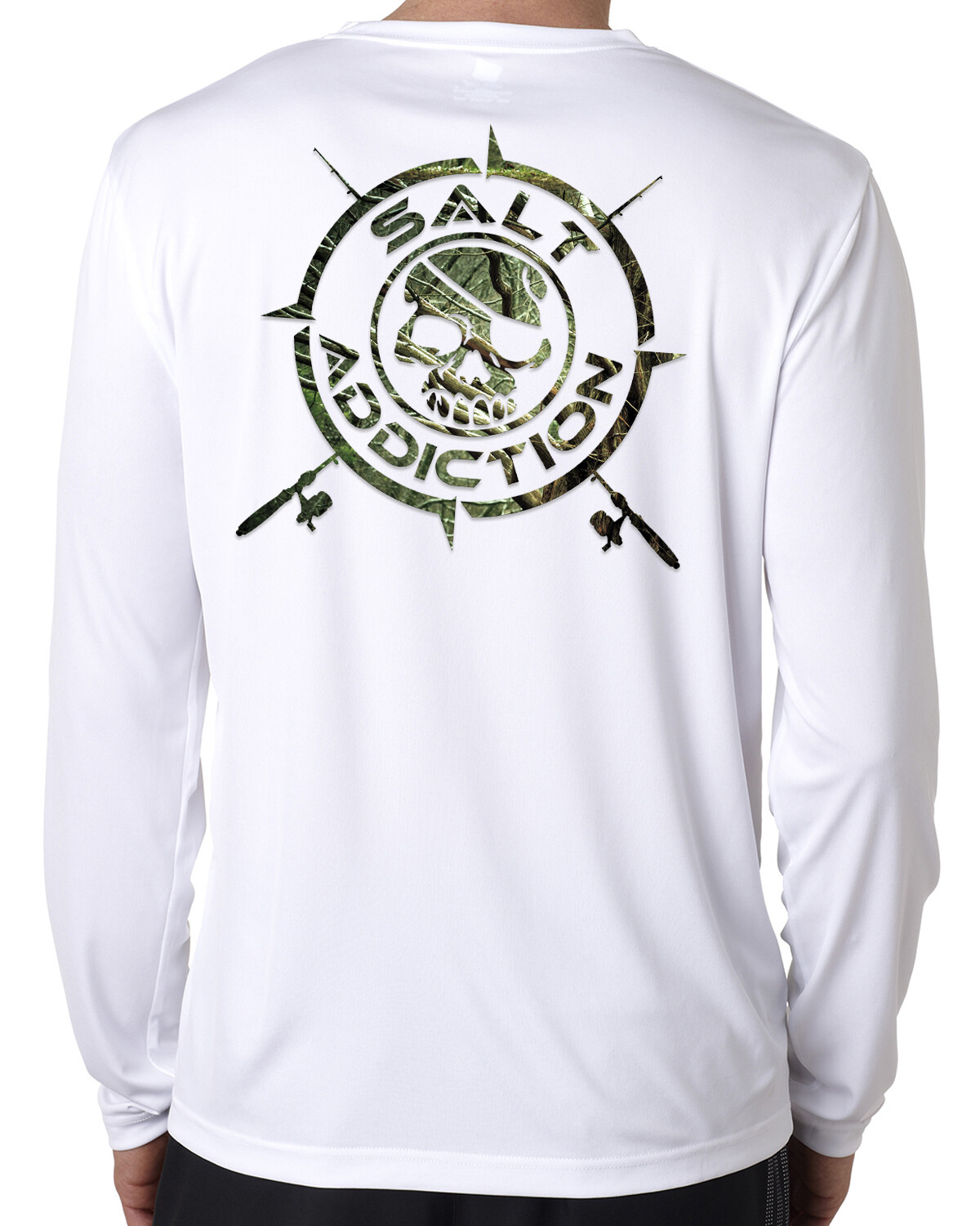 Salt Addiction microfiber saltwater fishing long sleeve life t shirt 50+ uv camo gallery