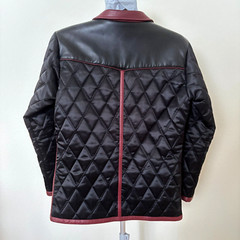R.J.B Flat Head Steady Blue Jacket Lamb Leather Quilted Black Made in Japan 36