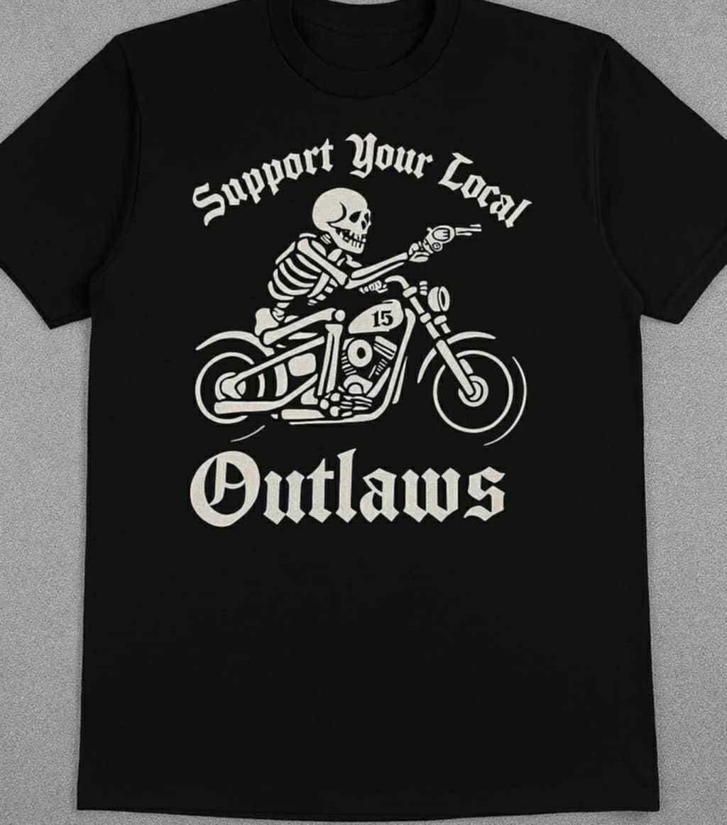 SYLO Support your local outlaws Biker Motorcycle MC T shirt 15 skull gallery