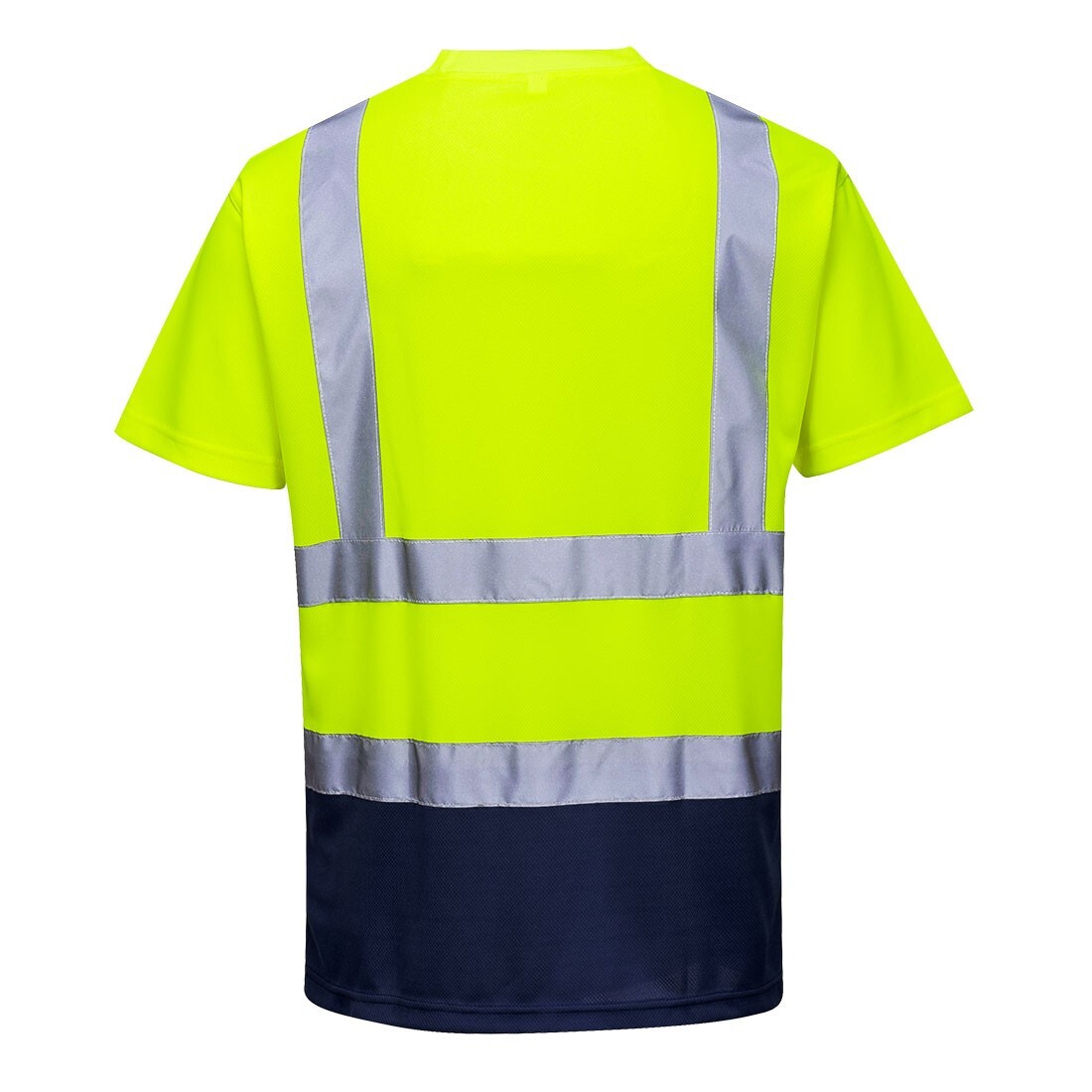 Mens Hi Vis High Visibility Contrast T-Shirt Reflective Safety Security Work Top gallery